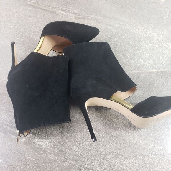 THINGS II COME Cut Out Ankle Boots 8.5 Jelyn Suede Pointed Shooties Booties - Picture 6 of 12